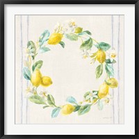 Floursack Lemons V Navy Fine Art Print