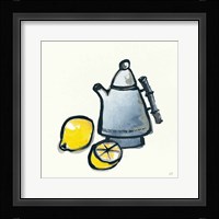 Tea and Lemons Navy Fine Art Print