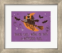 Spooktacular I Black Cats Purple Fine Art Print