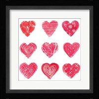 Hearts and More Hearts I Framed Print