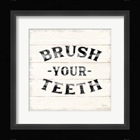 Shiplap Bath III Framed Print