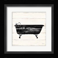 Shiplap Bath I Framed Print