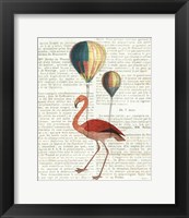 Flying Flamingo Fine Art Print