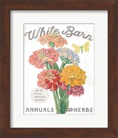 White Barn Flowers V Fine Art Print