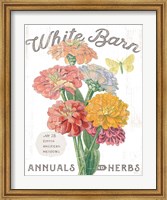 White Barn Flowers V Fine Art Print