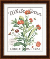 White Barn Flowers IV Fine Art Print