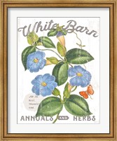 White Barn Flowers II Fine Art Print