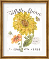 White Barn Flowers I Fine Art Print