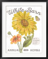 White Barn Flowers I Fine Art Print