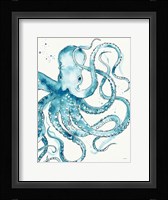 Deep Sea VIII v2 Teal Framed Print