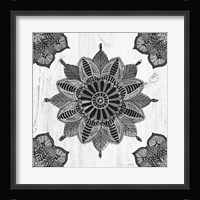 Mandala Morning VI BW Framed Print