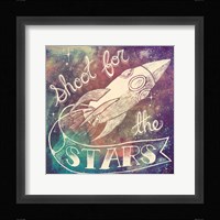 Universe Galaxy Shoot For the Stars Framed Print