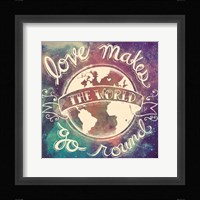 Universe Galaxy Love Makes Framed Print