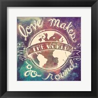 Universe Galaxy Love Makes Framed Print