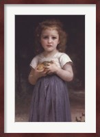Little Girl Holding Apples in Her Hands Fine Art Print