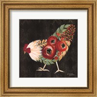Botanical Rooster Fine Art Print