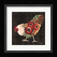 Botanical Rooster Fine Art Print