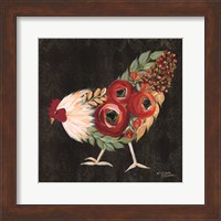 Botanical Rooster Fine Art Print