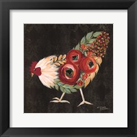 Botanical Rooster Fine Art Print