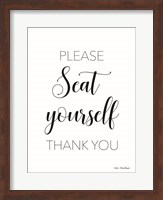 Please Seat Yourself Fine Art Print