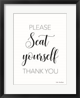 Please Seat Yourself Fine Art Print