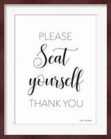 Please Seat Yourself Fine Art Print