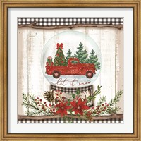 Let it Snow Red Truck Fine Art Print