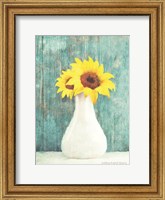 Sunflower White Vase Fine Art Print