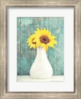 Sunflower White Vase Fine Art Print