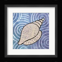 Whimsy Coastal Conch Shell Framed Print
