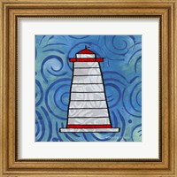 Whimsy Coastal Conch Lighthouse Fine Art Print