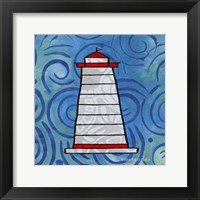 Whimsy Coastal Conch Lighthouse Fine Art Print