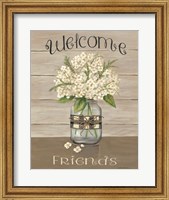 Welcome Friends Mason Jar Fine Art Print