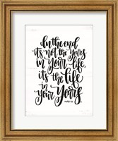Life in Your Years Fine Art Print