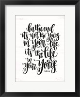 Life in Your Years Fine Art Print