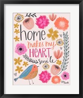 Home Makes My Heart Smile Fine Art Print