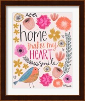 Home Makes My Heart Smile Fine Art Print