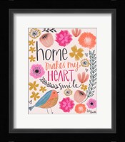 Home Makes My Heart Smile Fine Art Print