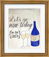 Wine Tasting on the Couch Fine Art Print