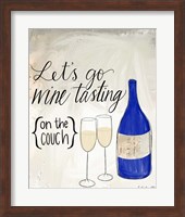 Wine Tasting on the Couch Fine Art Print