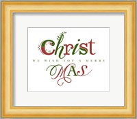 Red and Green Merry Christmas Fine Art Print