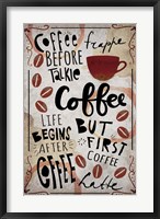 Coffee Typography Fine Art Print