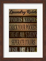 Laundry Rules Fine Art Print