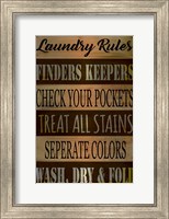 Laundry Rules Fine Art Print