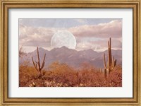 Moonrise Over The Mountain Fine Art Print