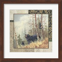 Black Bears with Border Fine Art Print