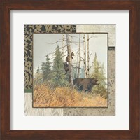 Brown Bears with Border Fine Art Print