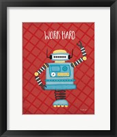 Work Bot Framed Print
