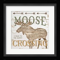 Moose Crossing Framed Print