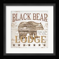 Black Bear Lodge Framed Print